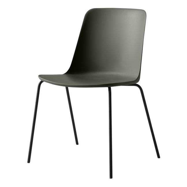 Stuhl Rely HW65, Gestell schwarz | Grün