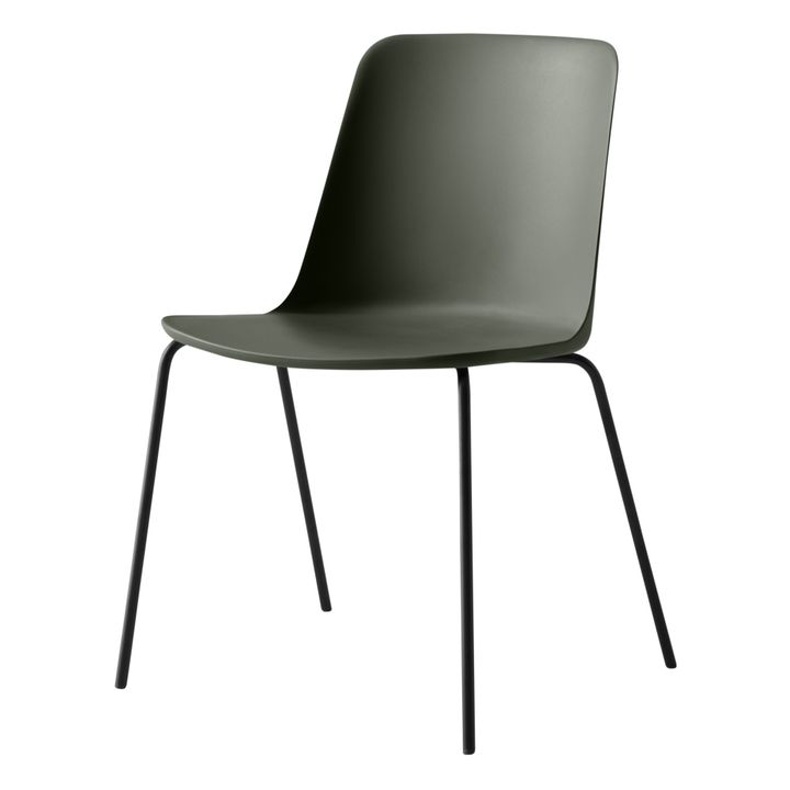 Stuhl Rely HW65, Gestell schwarz | Grün- Produktbild Nr. 0