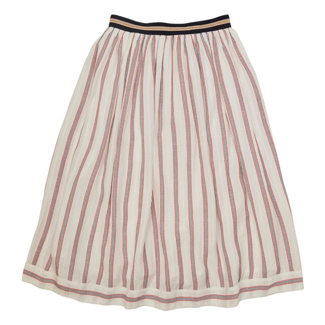 Onza Striped Skirt | White