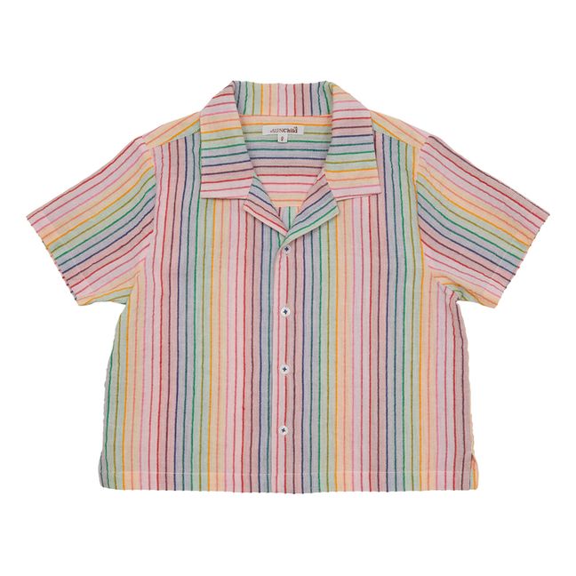 Farrel Striped Short Sleeve Shirt | Pink