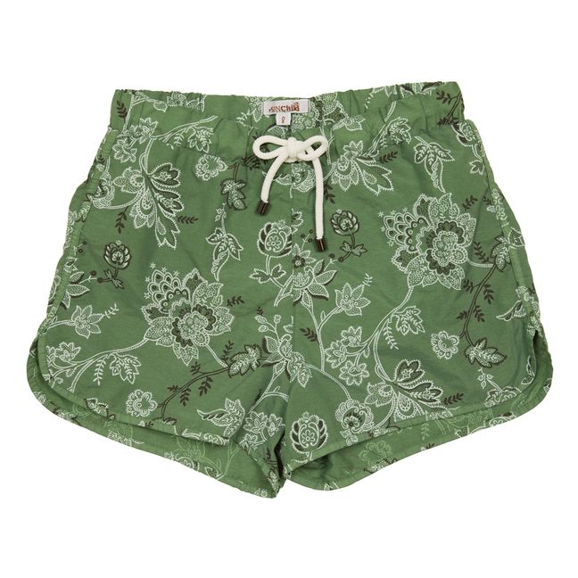 Pantaloncini da bagno Bahia Fleur | Verde militare