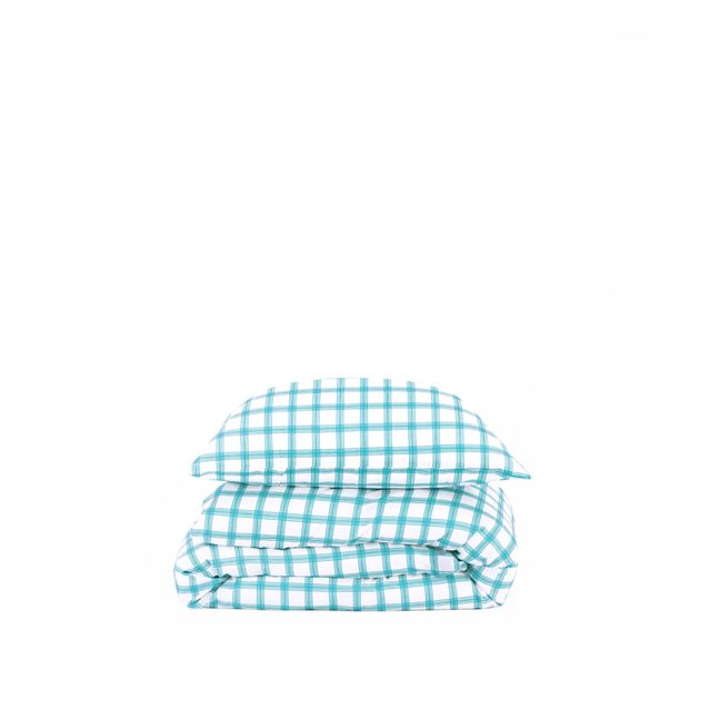 Check bed linen set | Blue