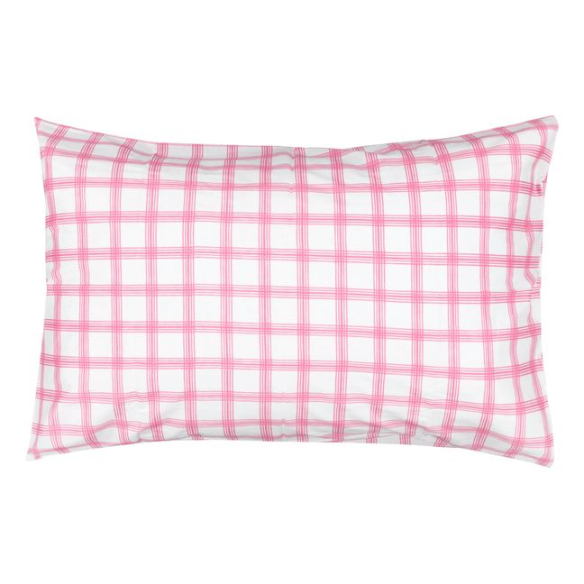 Taie d'oreiller Check | Rose