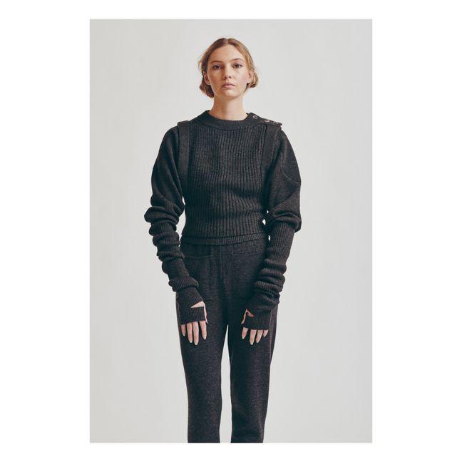 Pull Sans Manches Mérinos Everdine - Collection Femme  | Charbon