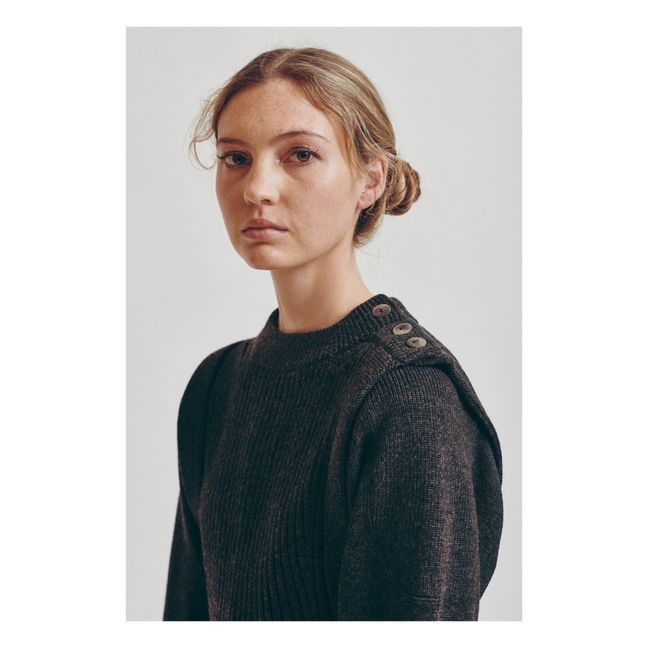 Pull Sans Manches Mérinos Everdine - Collection Femme  | Charbon