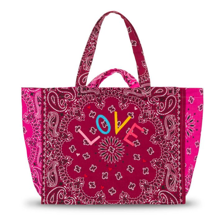 Maxi Tote Bag Love | Bordeaux- Immagine del prodotto n°0