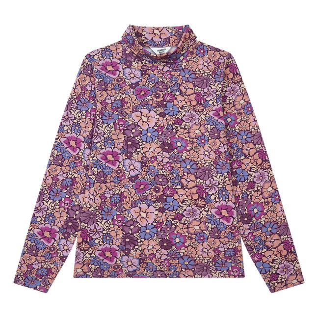 Sous-pull Plum Flower Coton Bio | Aubergine