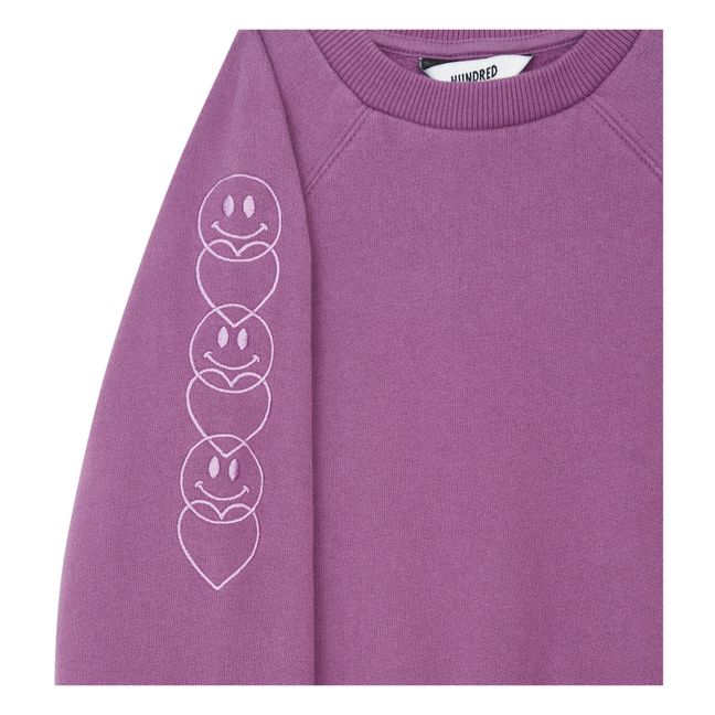 Weites Sweatshirt Bio-Baumwolle | Pflaume
