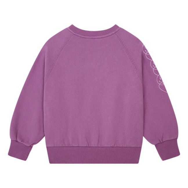 Weites Sweatshirt Bio-Baumwolle | Pflaume