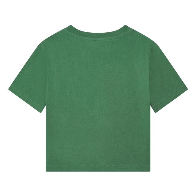 Camiseta de manga corta de algodón ecológico | Verde Abeto