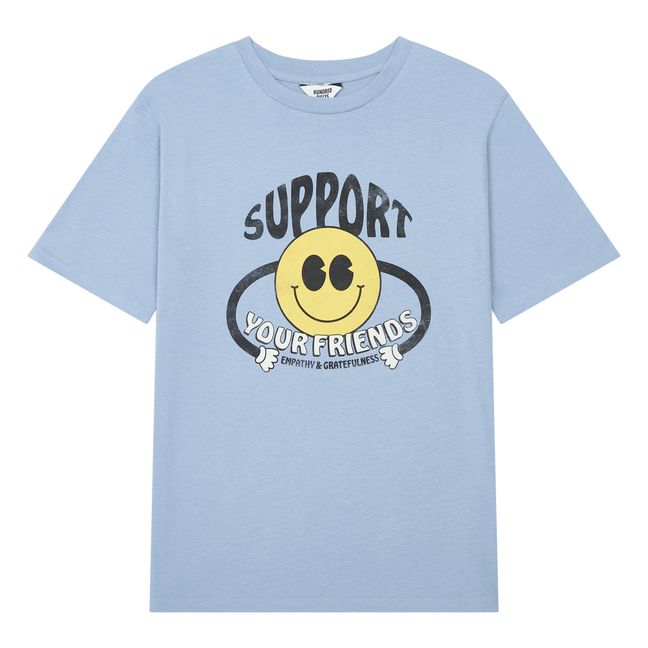 Organic Cotton Short T-shirt | Grey blue
