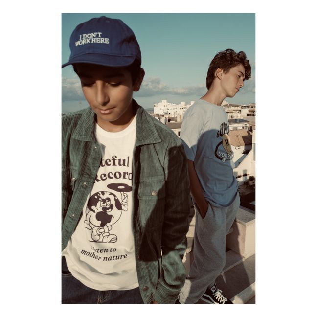 T-shirt Manche Courtes Coton Bio | Bleu gris