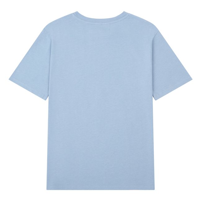 T-Shirt mit kurzen Ärmeln aus Bio-Baumwolle | Graublau
