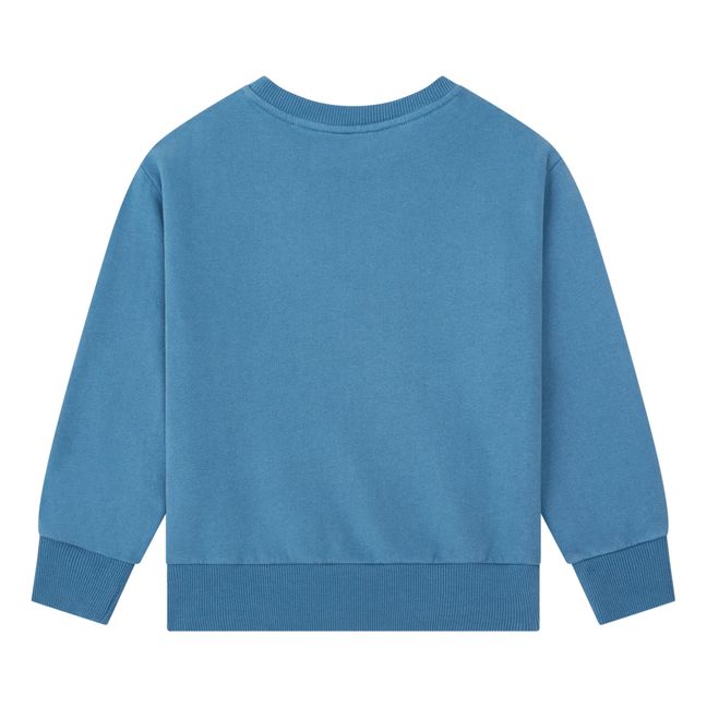 Organic Cotton Collar Sweatshirt | Blue