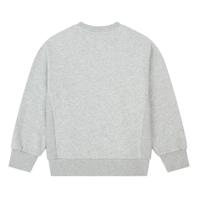 Sweatshirt Rundhalsausschnitt Bio-Baumwolle | Grau Meliert