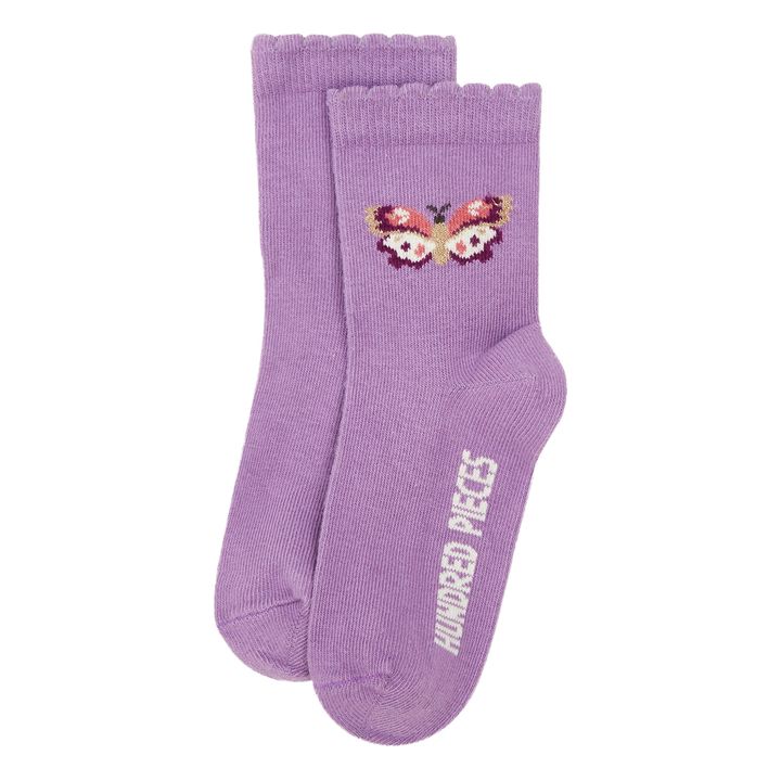 Socken Butterfly | Violett- Produktbild Nr. 1
