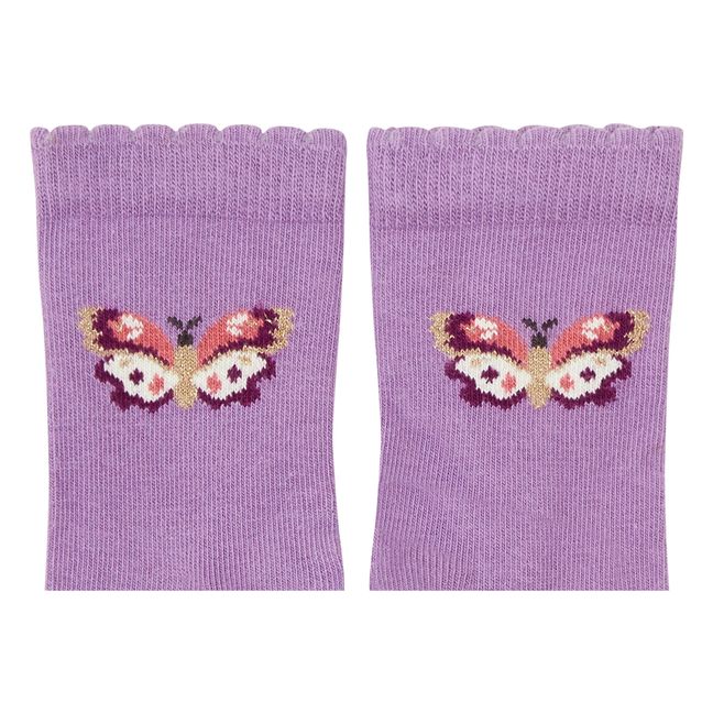 Calcetines mariposa | Violeta