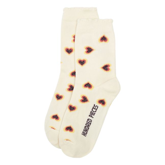 Calcetines Little Hearts | Blanco Roto