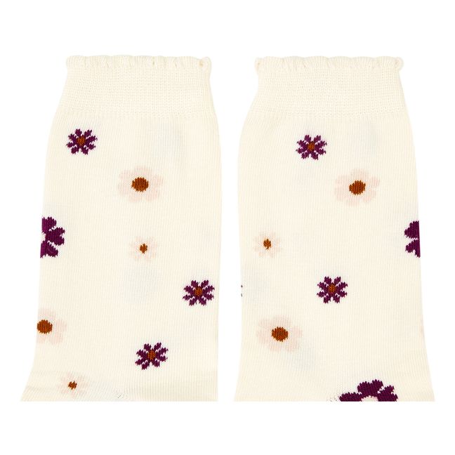 Socken Blossom | Grauweiß