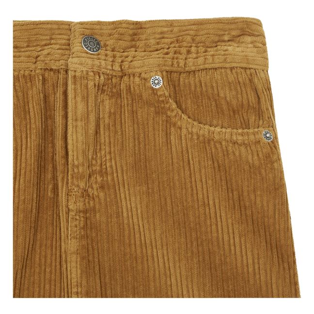 Jupe Courte Velours Coton Bio | Marron