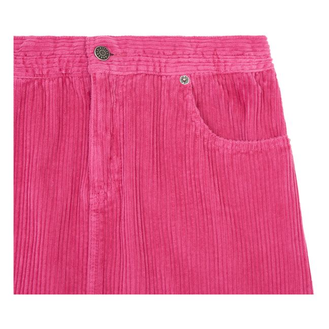 Organic Cotton Velvet Short Skirt | Fuchsia
