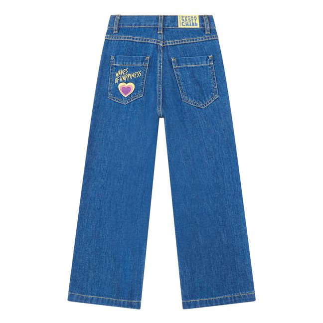Organic Denim Flare Jeans | Denim blue