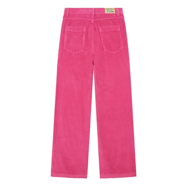 Flare Pants Velvet Organic Cotton | Fuchsia