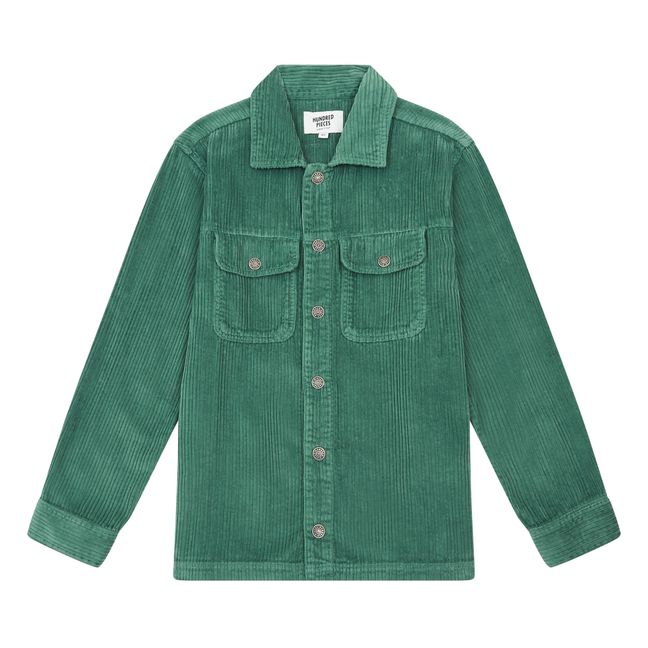 Camisa de terciopelo de algodón orgánico | Verde