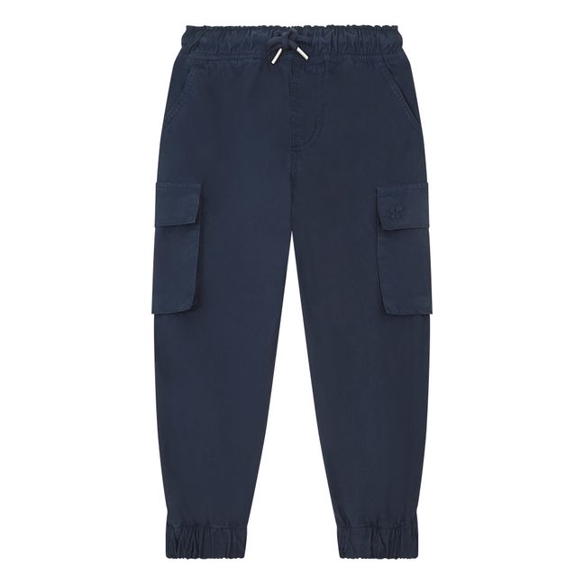 Organic Cotton Cargo Pants | Navy blue