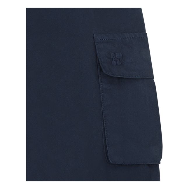 Pantaloni Cargo in Cotone Organico | Blu marino