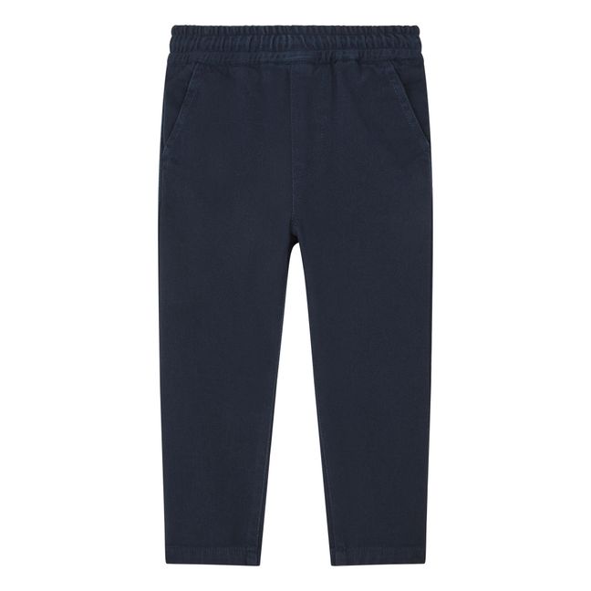 Pantalones de chándal de algodón ecológico | Azul Marino