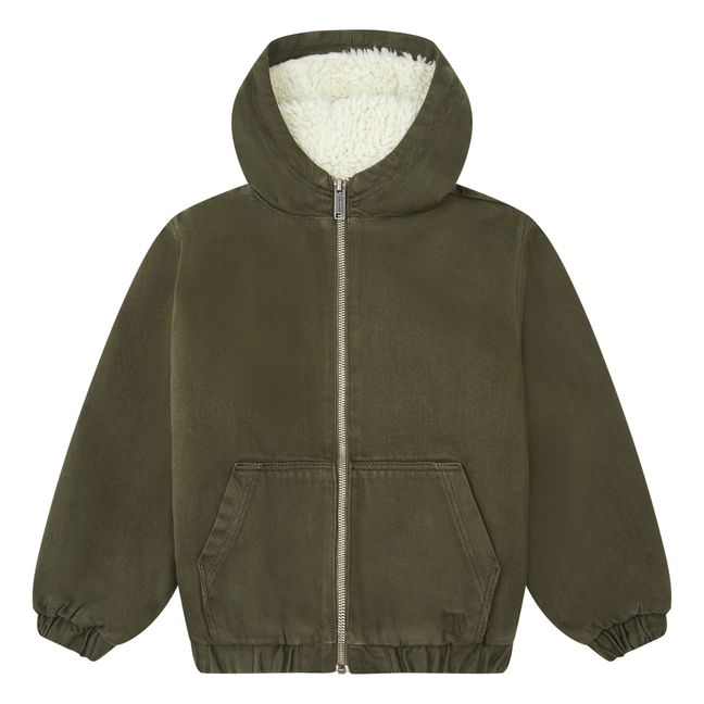 Organic Cotton Hooded Jacket | Khaki