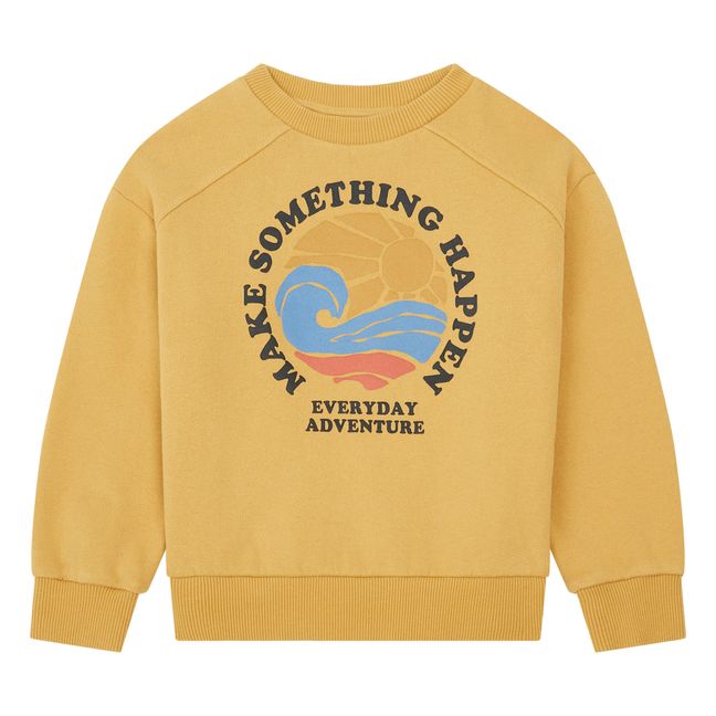 Organic Cotton Crewneck Sweatshirt | Camel