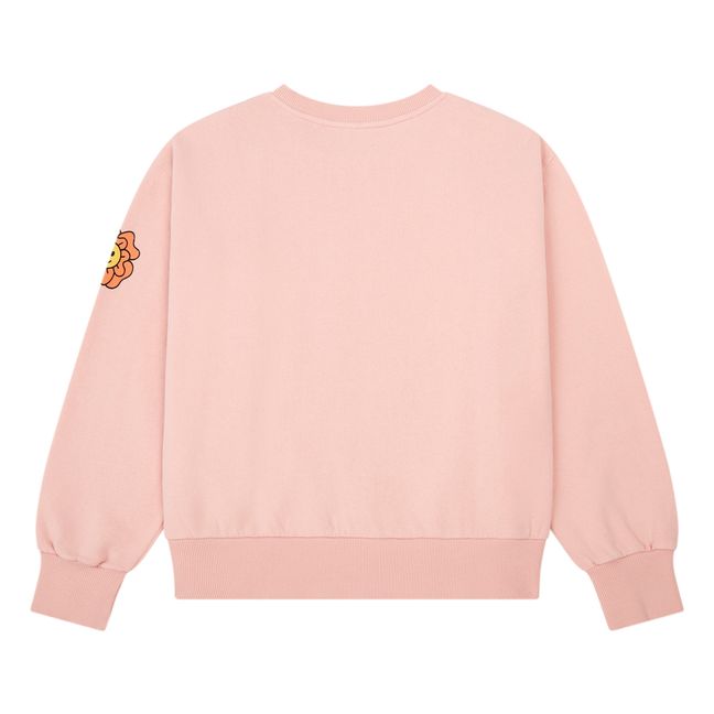 Organic Cotton Crewneck Sweatshirt | Pale pink