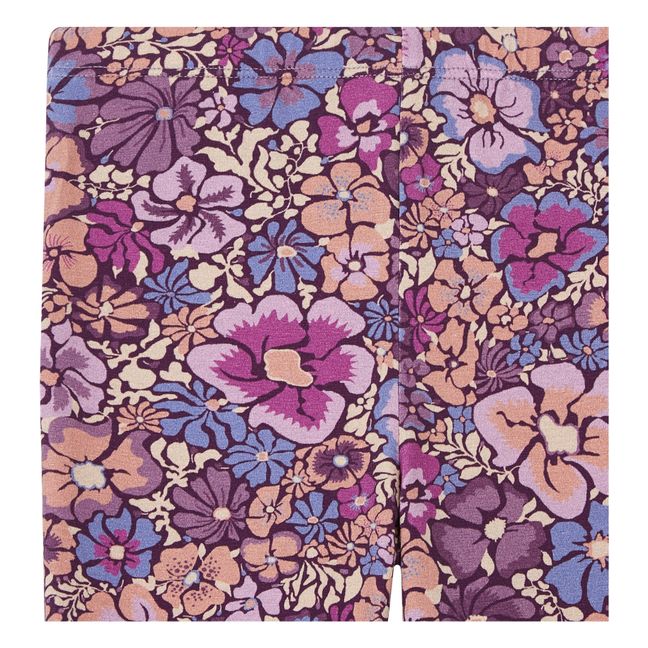 Legging AOP Coton Bio | Aubergine