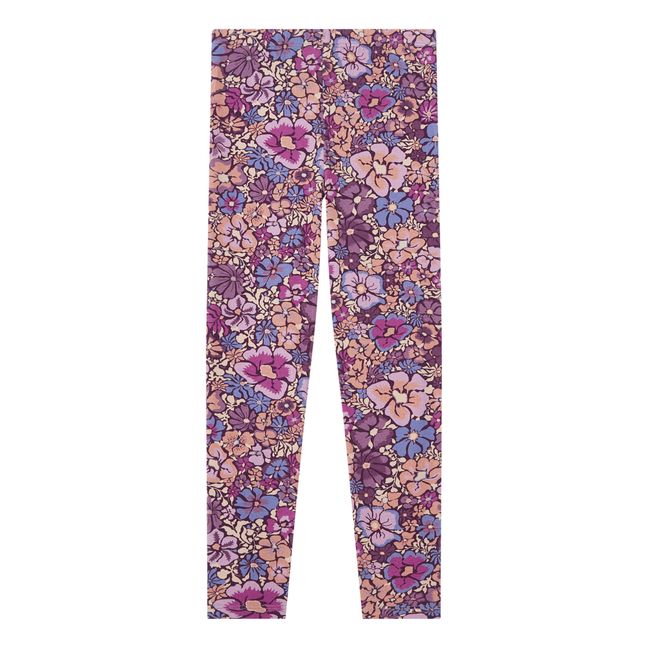 Legging AOP Coton Bio | Aubergine