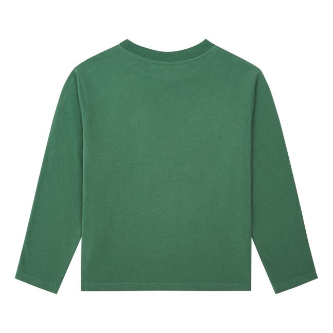 T-shirt a maniche lunghe in cotone biologico | Verde