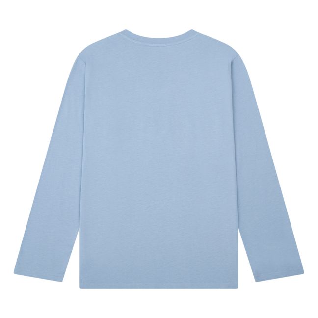 Langarmshirt aus Bio-Baumwolle | Blau