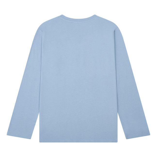 T-shirt Manches Longues Coton Bio | Bleu