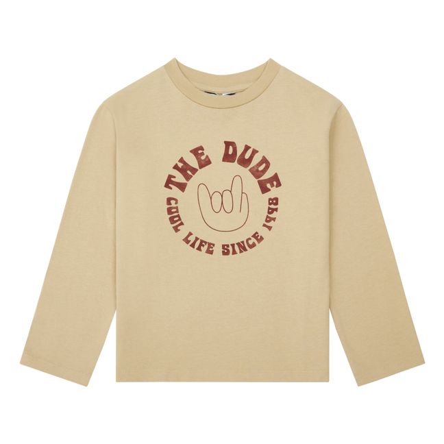 Organic Cotton Long-sleeved T-shirt | Camel