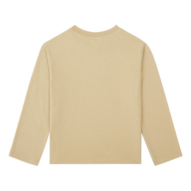Organic Cotton Long-sleeved T-shirt | Camel