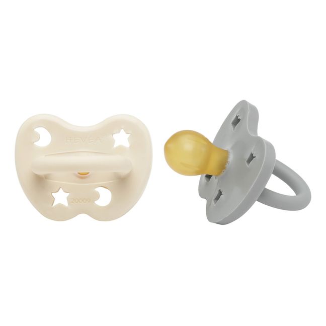Natural Rubber Pacifiers - Set of 2 | Gris Claro