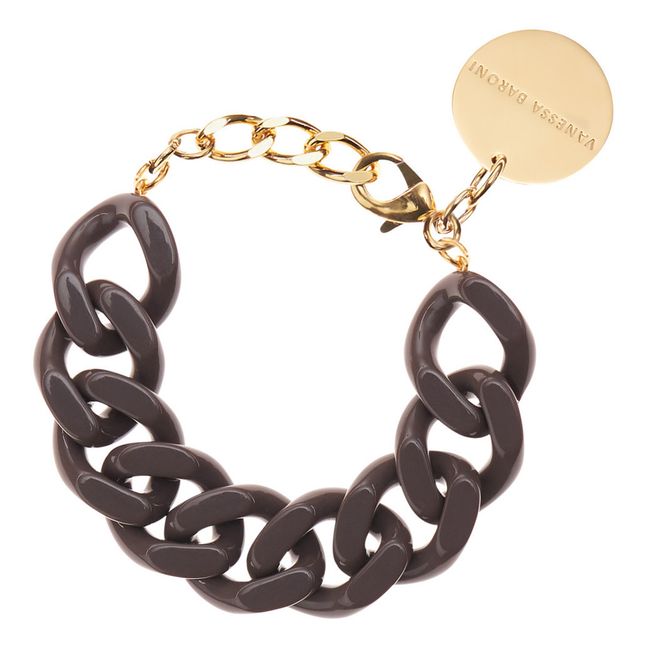 Bracelet Flat Chain | Taupe brown