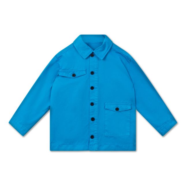 Organic Cotton Cargo Jacket | Blue