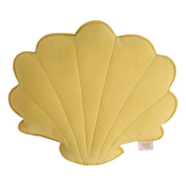 Linen shell cushion | Honey