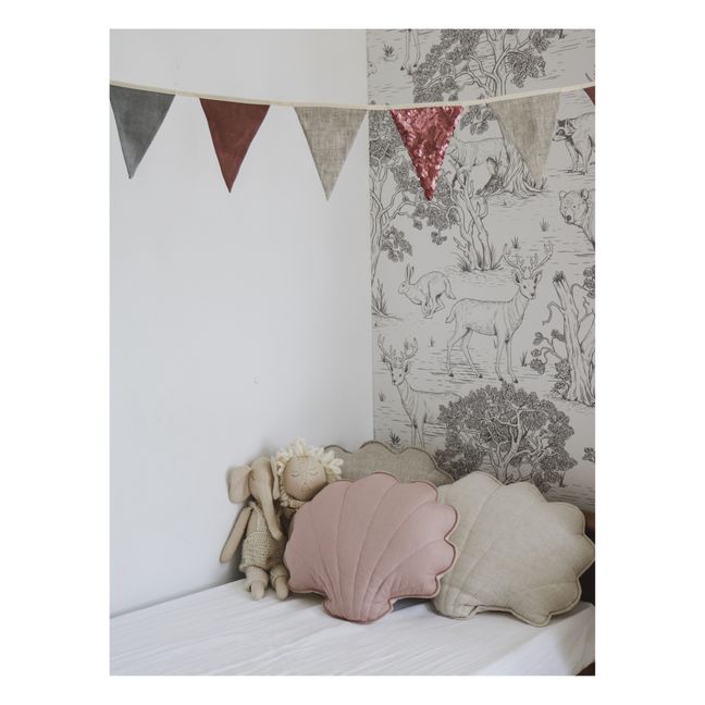 Coussin Coquillage en lin | Beige
