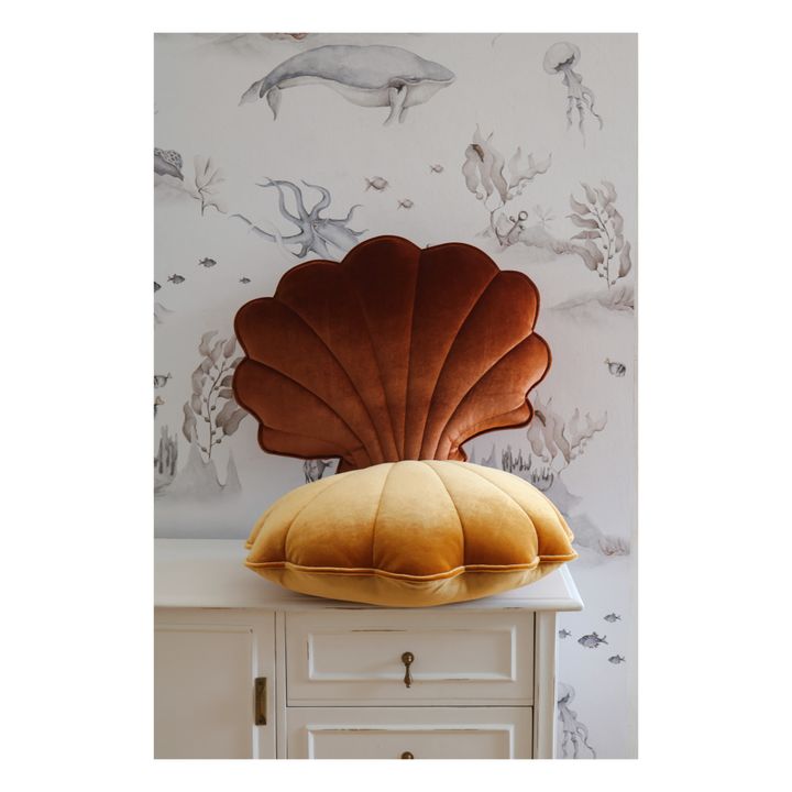 Muschelkissen aus Samt | Terracotta- Produktbild Nr. 6