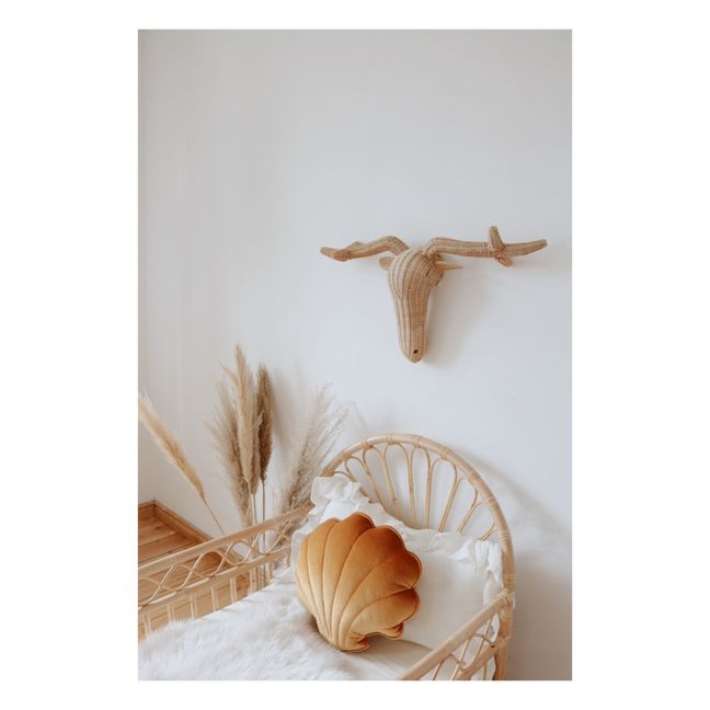 Coussin Coquillage en velours | Gold