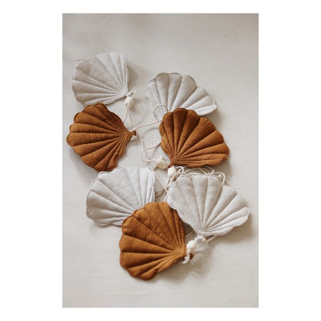 Decorative linen garland | Caramel