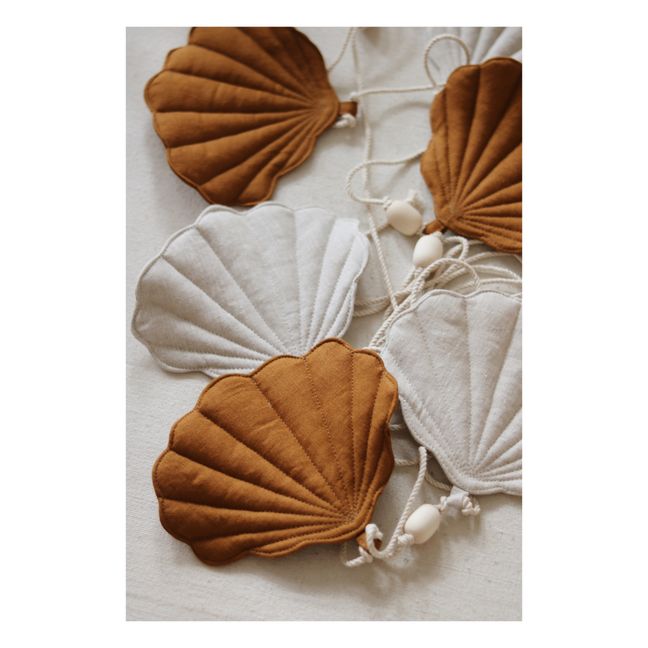 Ghirlanda decorativa  in lino  | Caramello